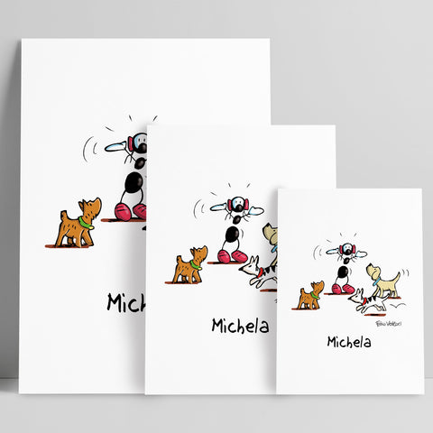 Stampa su poster personalizzata soggetto "Cani"