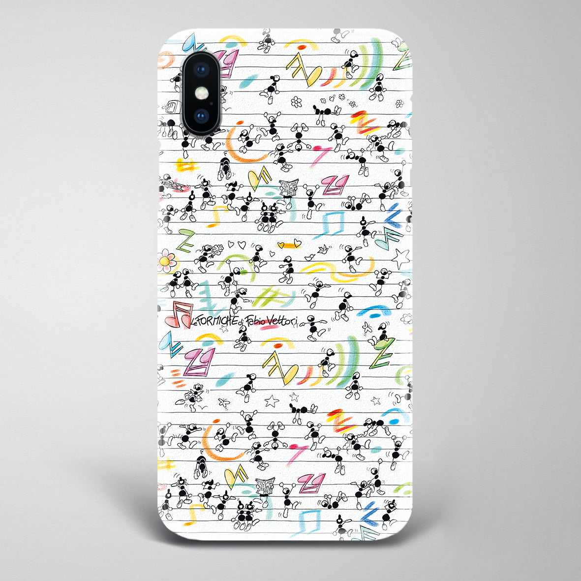 Artistic cover for Smartphone subject "Music staff"