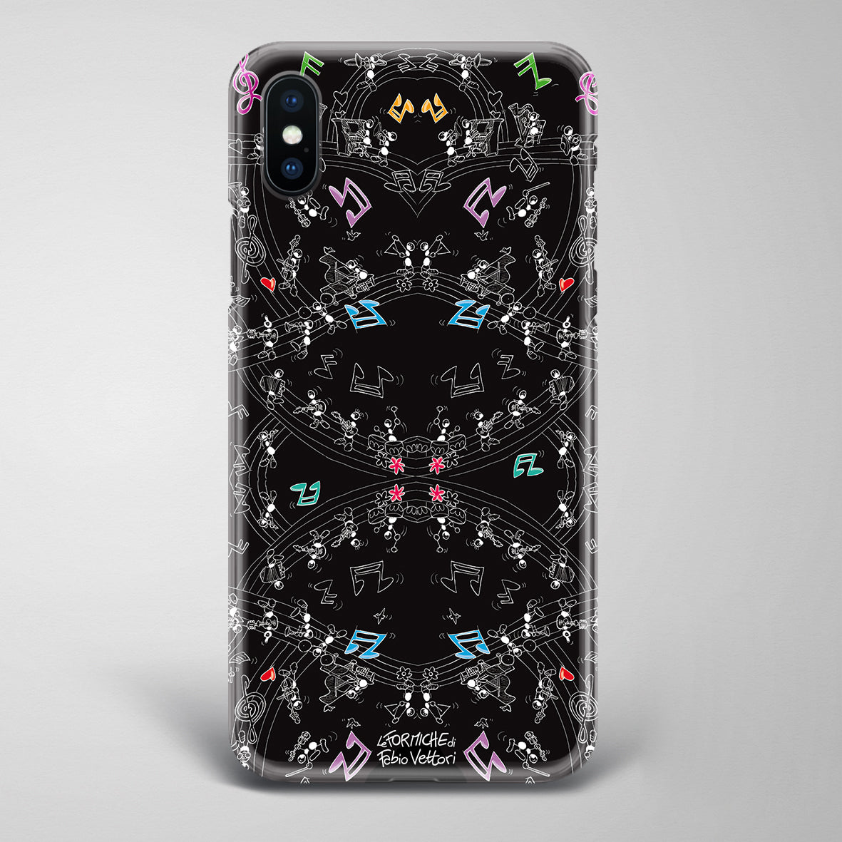 Artistic cover for Smartphone subject "Black Musical Staff"