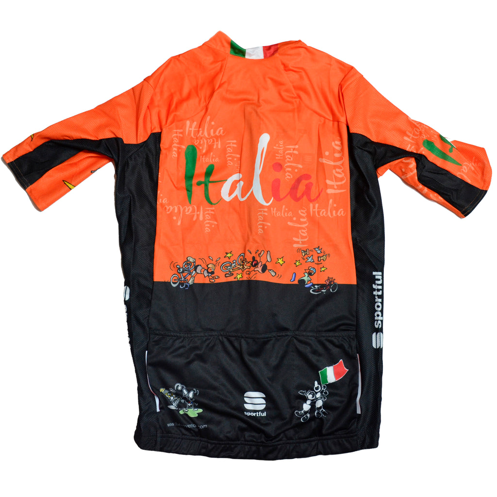 Maglia tecnica da ciclismo Uomo adulto Completo Arancio