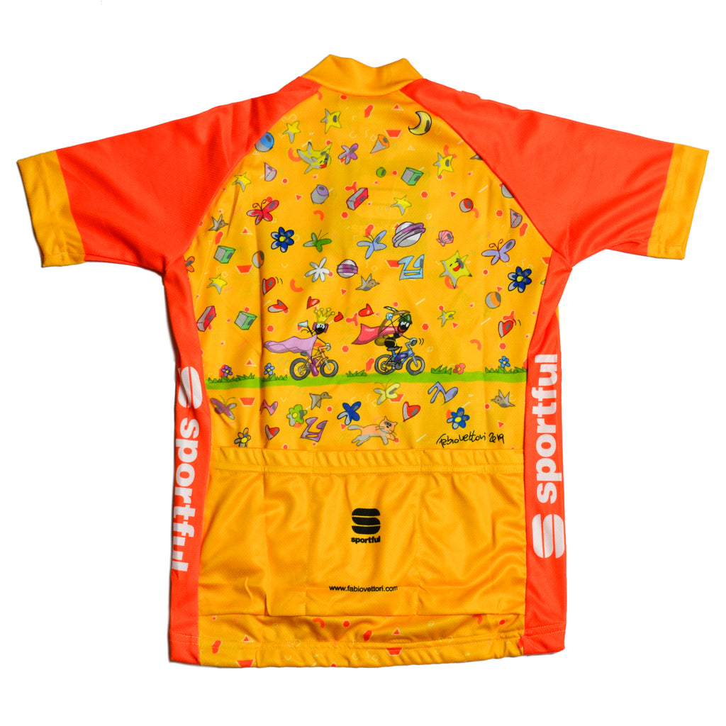 Maglia da ciclismo Bambino Arancio