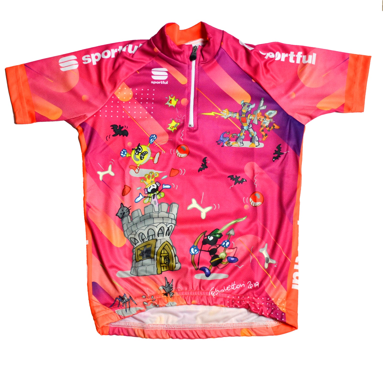 Maglia da ciclismo Bambina Rosa