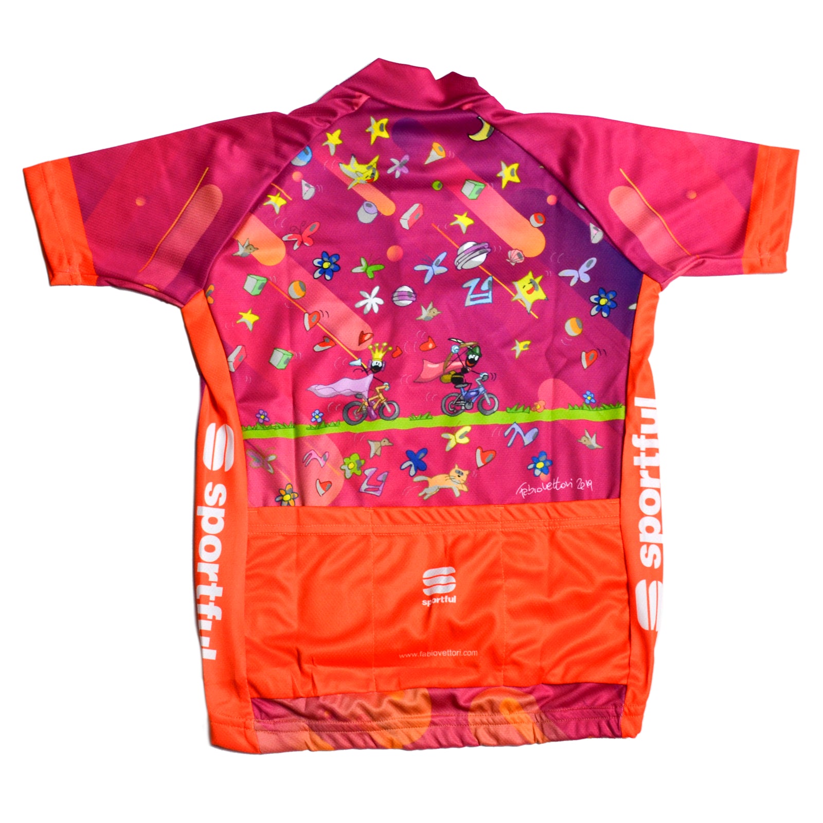 Maglia da ciclismo Bambina Rosa
