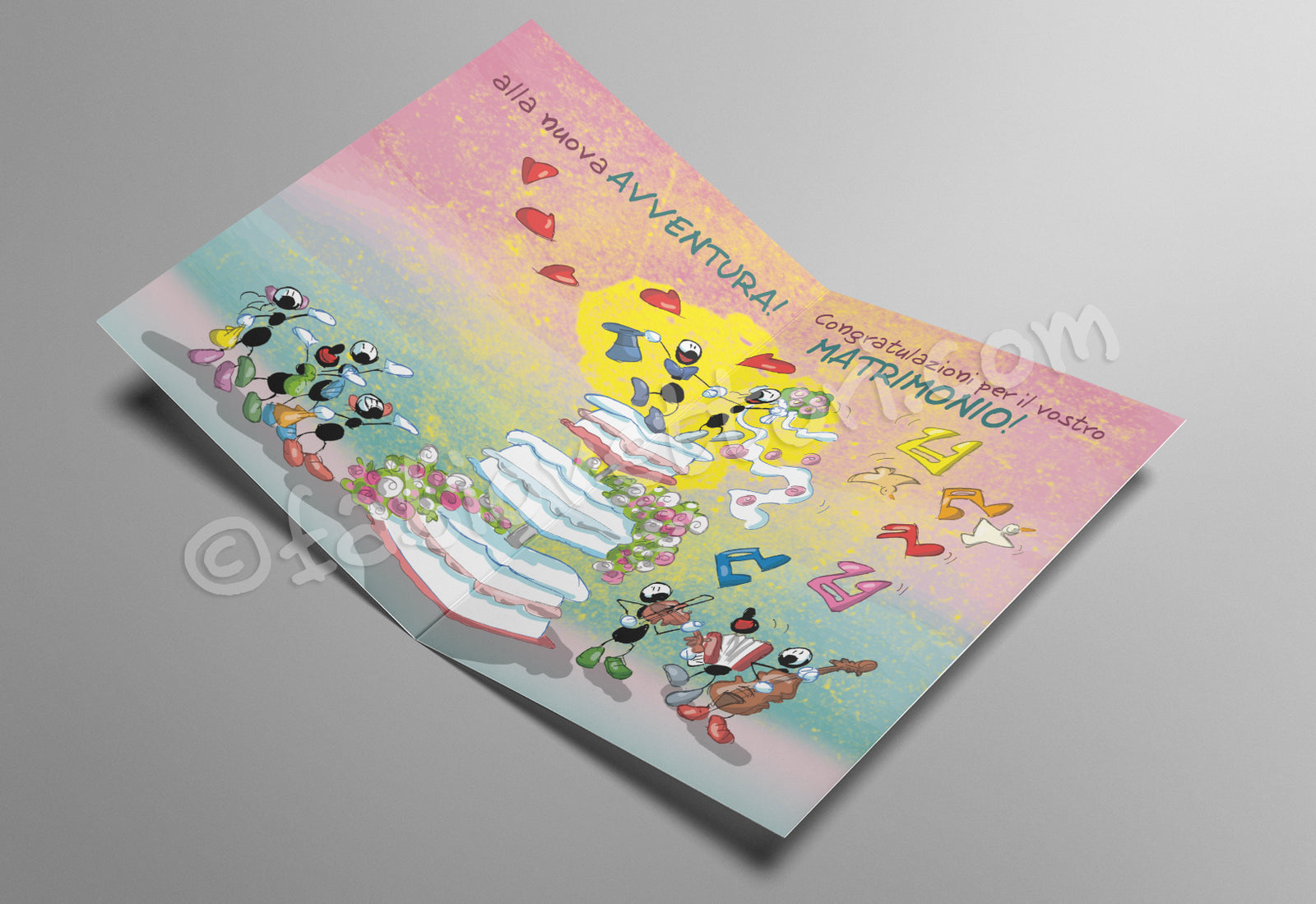 Laminated card Wedding (FV10-186)