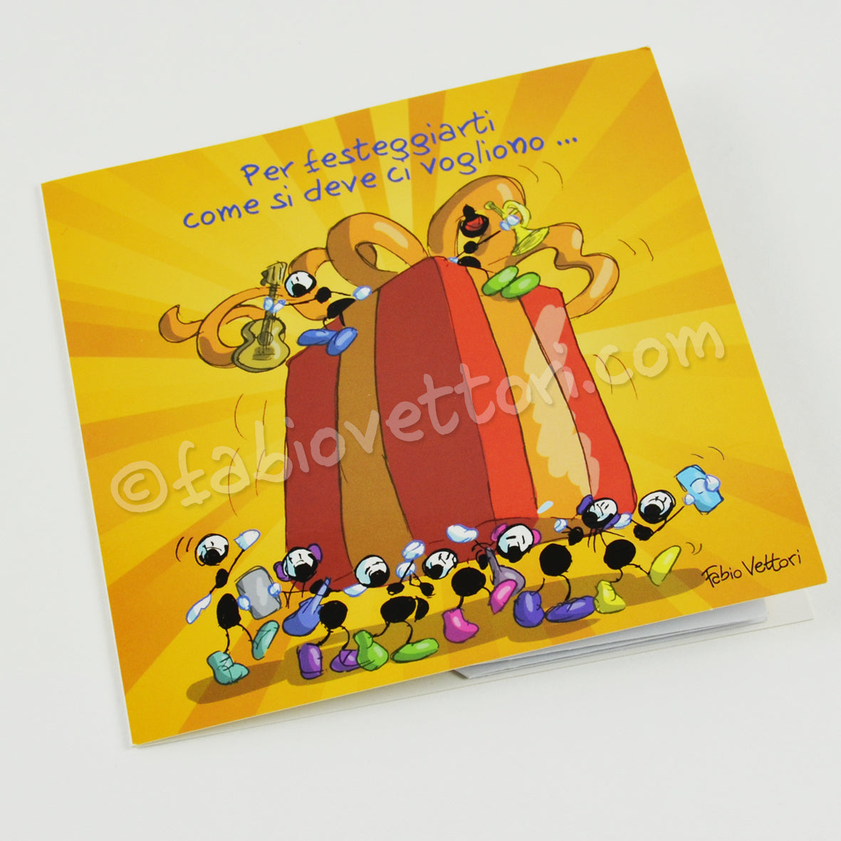 Biglietto D'Auguri Con Furetto – Cartolina Di Compleanno Originale 145x145mm Con Busta Di Lusso, Carta Riciclata FSC