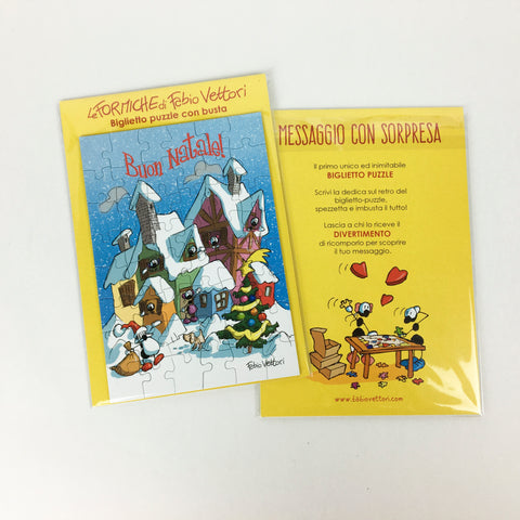 Biglietto Puzzle Villaggio Natalizio NT19