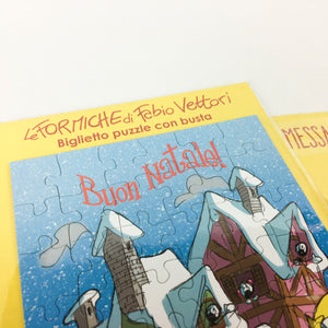 Biglietto Puzzle Villaggio Natalizio NT19