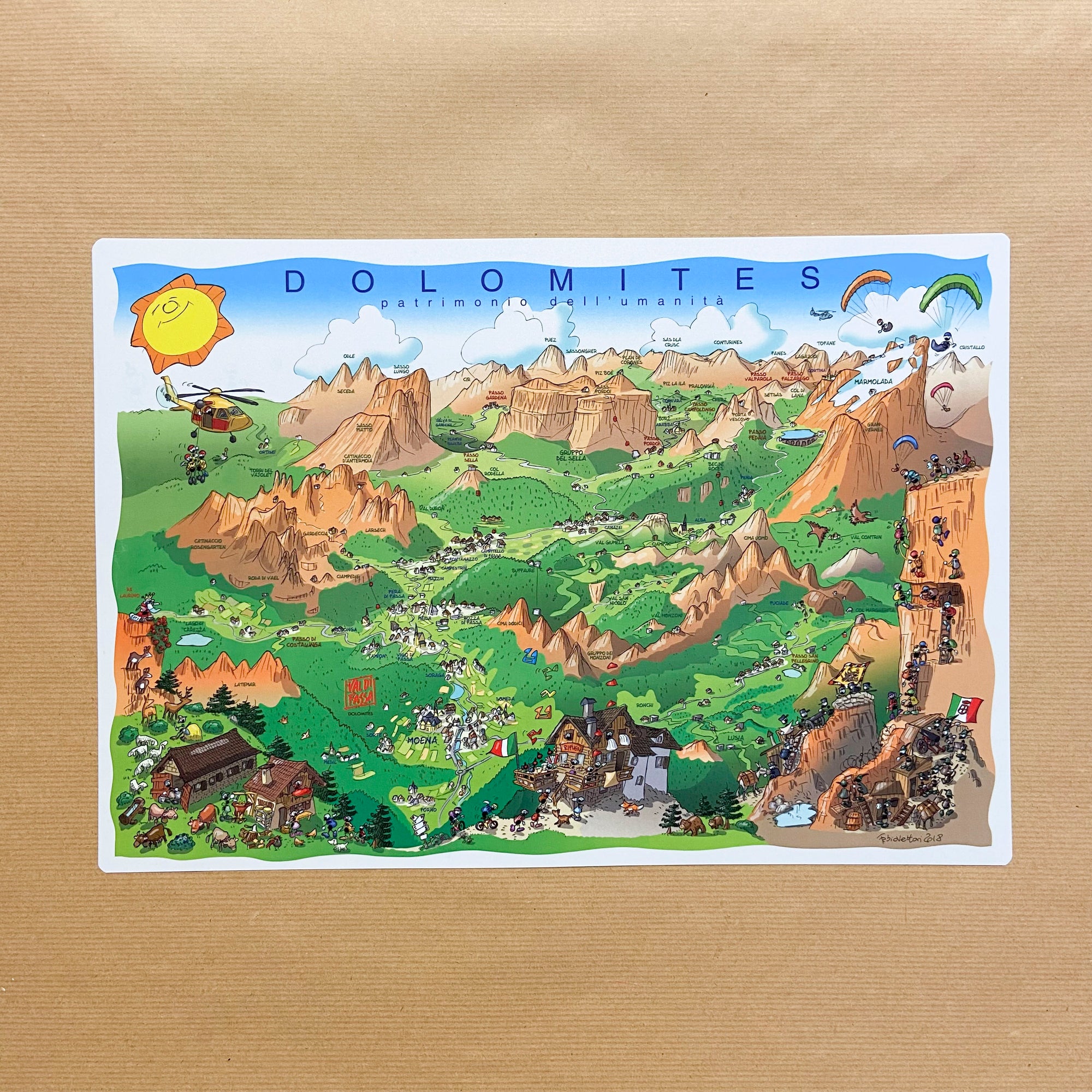 American table placemat "Dolomites"