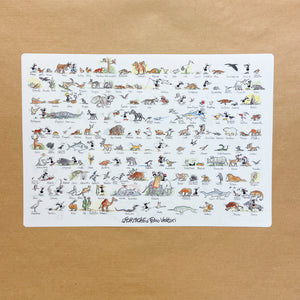 American placemat "Animals"