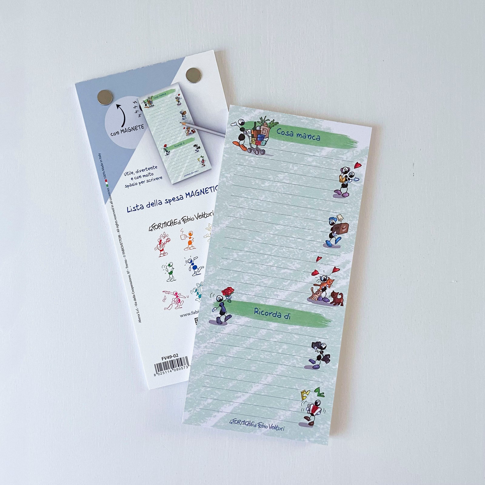 Magnetic Notepad "Shopping List" color Green (FV49-02)