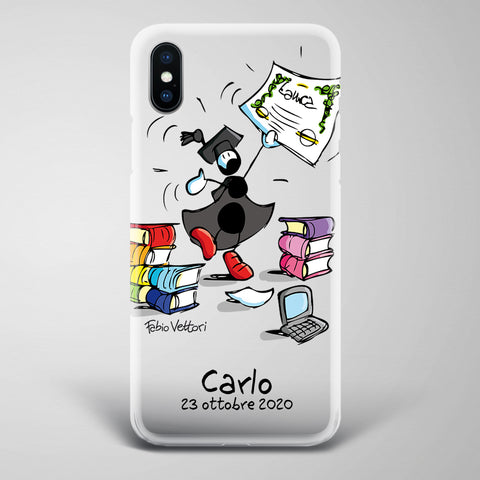 Cover artistica per Smartphone Personalizzata Laurea (Maschio)
