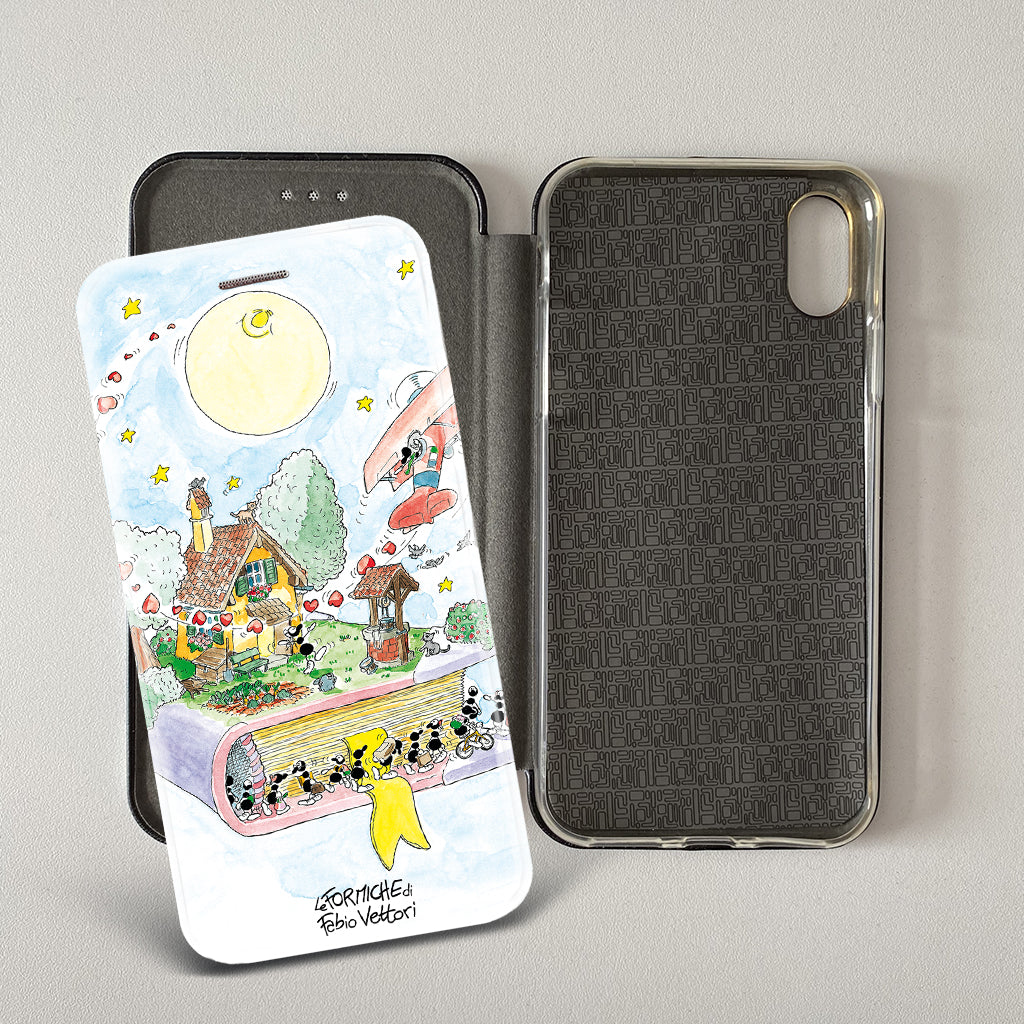 Cover artistica per Smartphone soggetto "Libro" modello con apertura "a Libro"