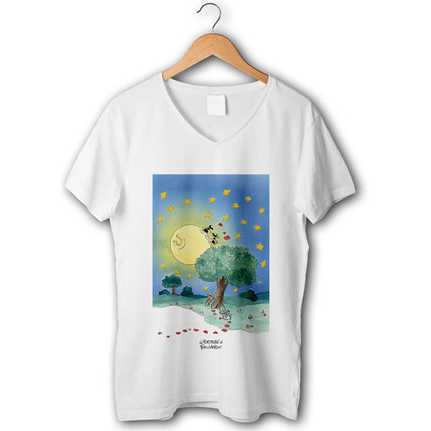 T-shirt donna elasticizzata "Luna innamorati"