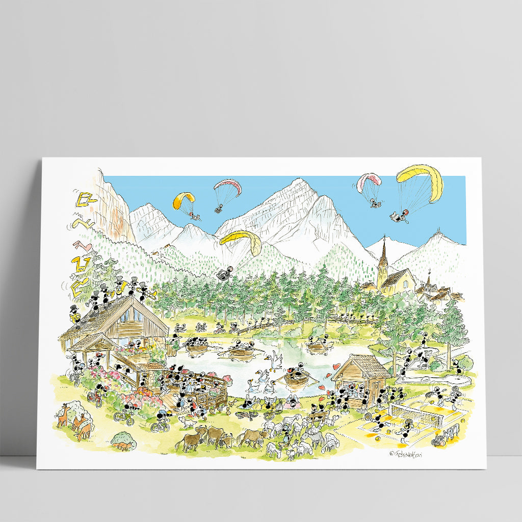 Poster "Montagna d'estate" 35x50cm