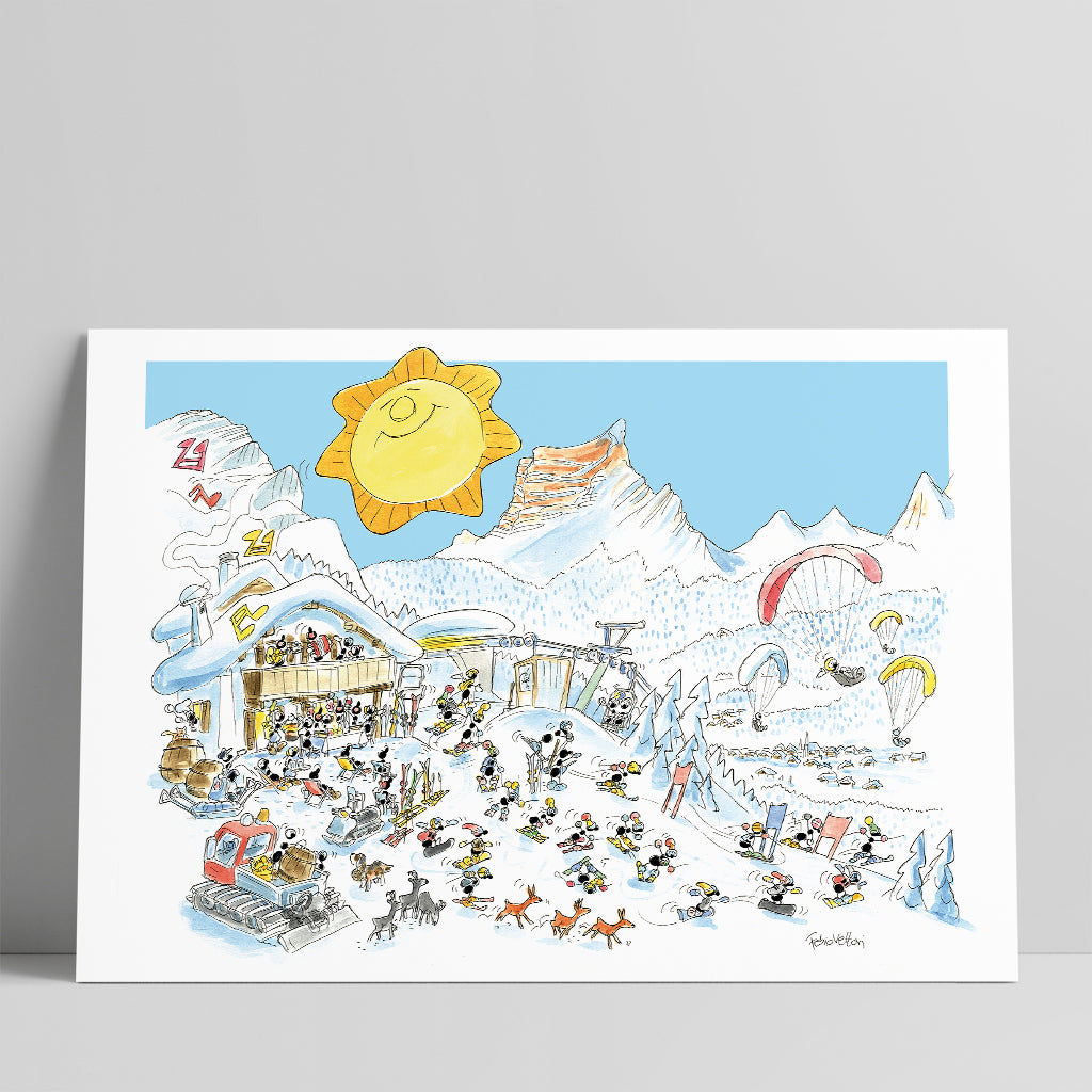 Poster "Montagna d'inverno" 35x50cm
