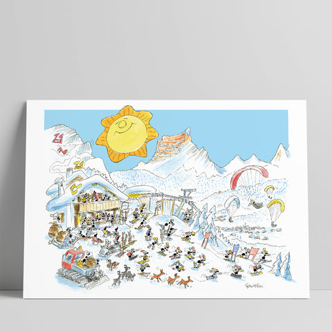 Poster "Montagna d'inverno" 35x50cm