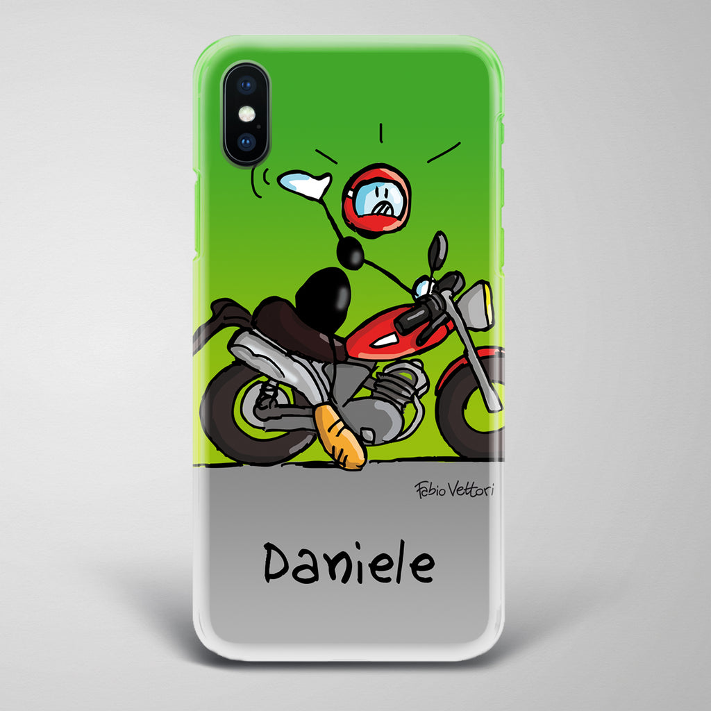 Cover artistica per Smartphone Personalizzata Motociclista
