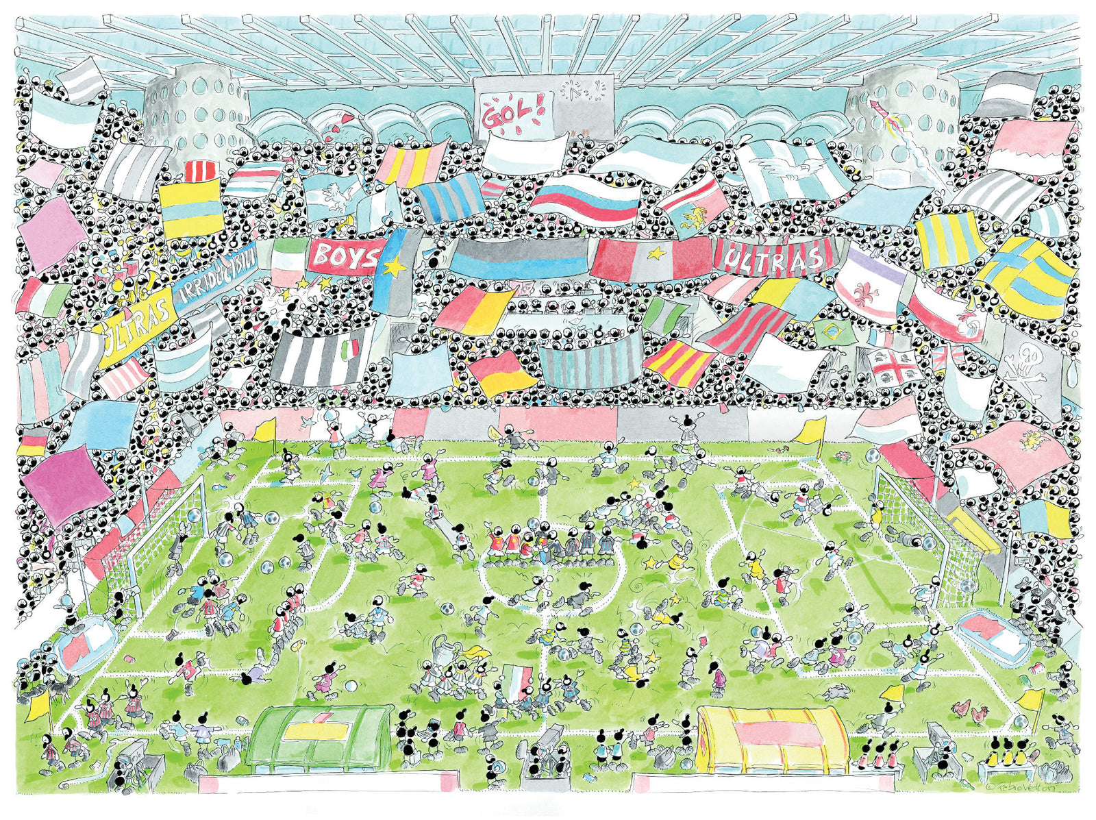 Puzzle "Calcio Stadio" 1080 pezzi