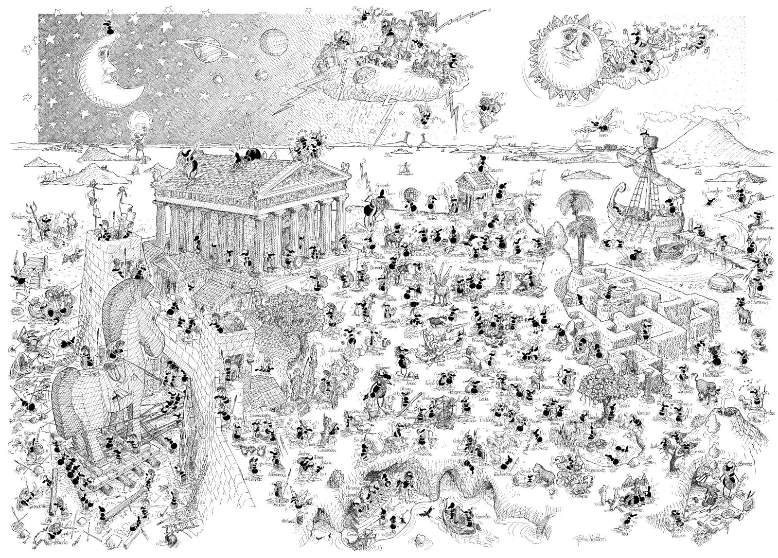 Puzzle "Heroes and Myths" 1080 pieces