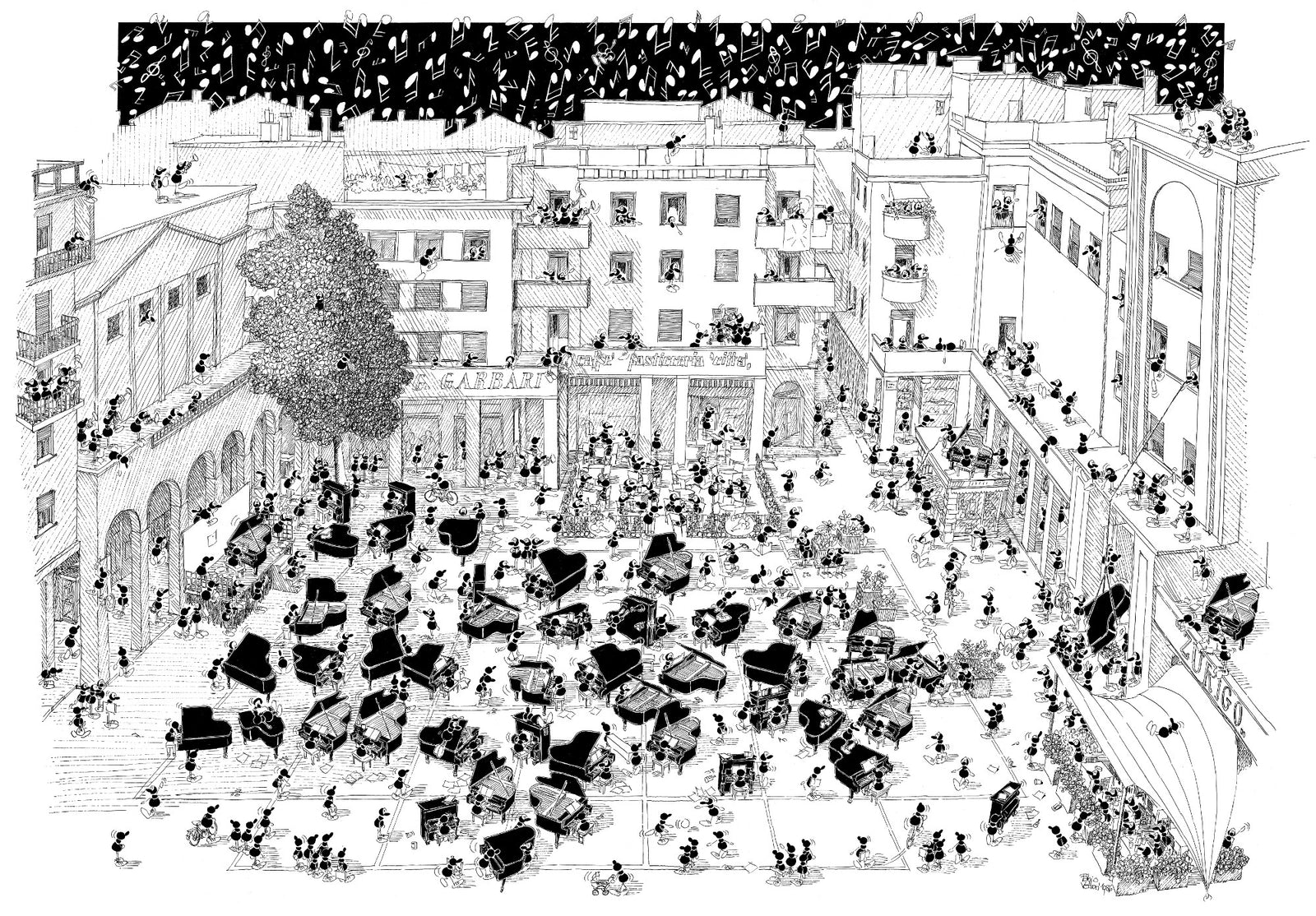 Puzzle "Pianos" 1080 pieces