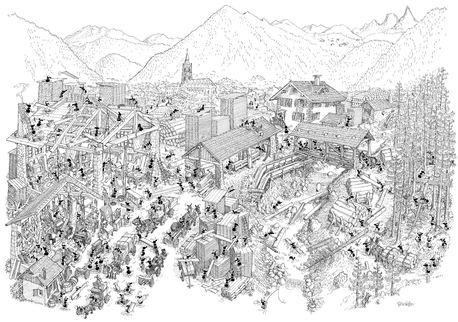 Puzzle "Segheria" 1080 pezzi