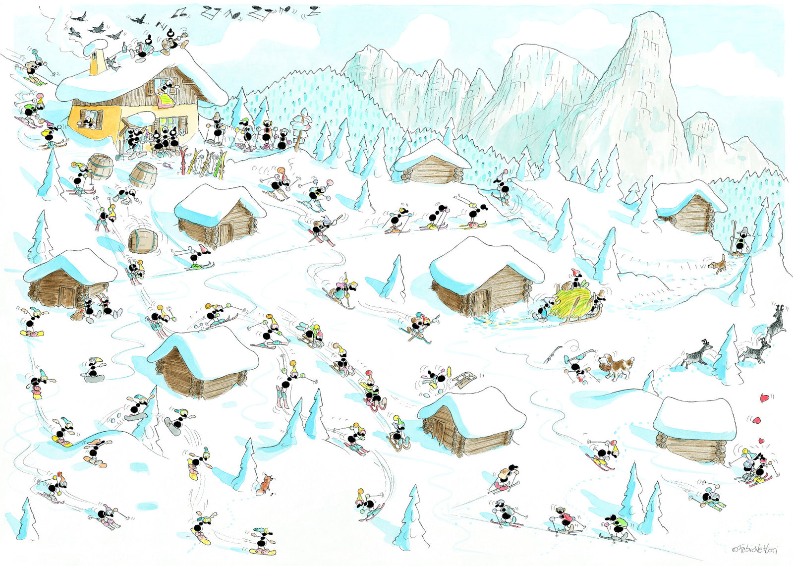 Puzzle "Sport invernali" 1080 pezzi