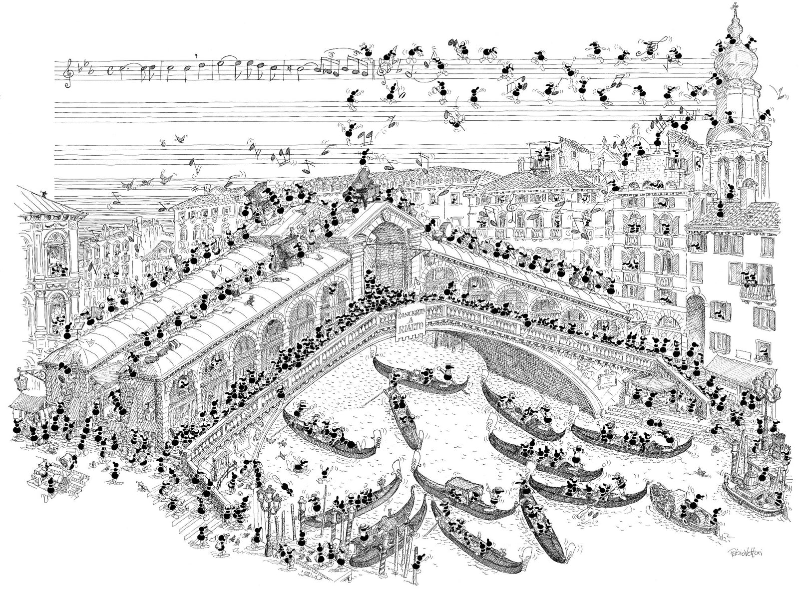 Puzzle "Venice Rialto Bridge" 1080 pieces