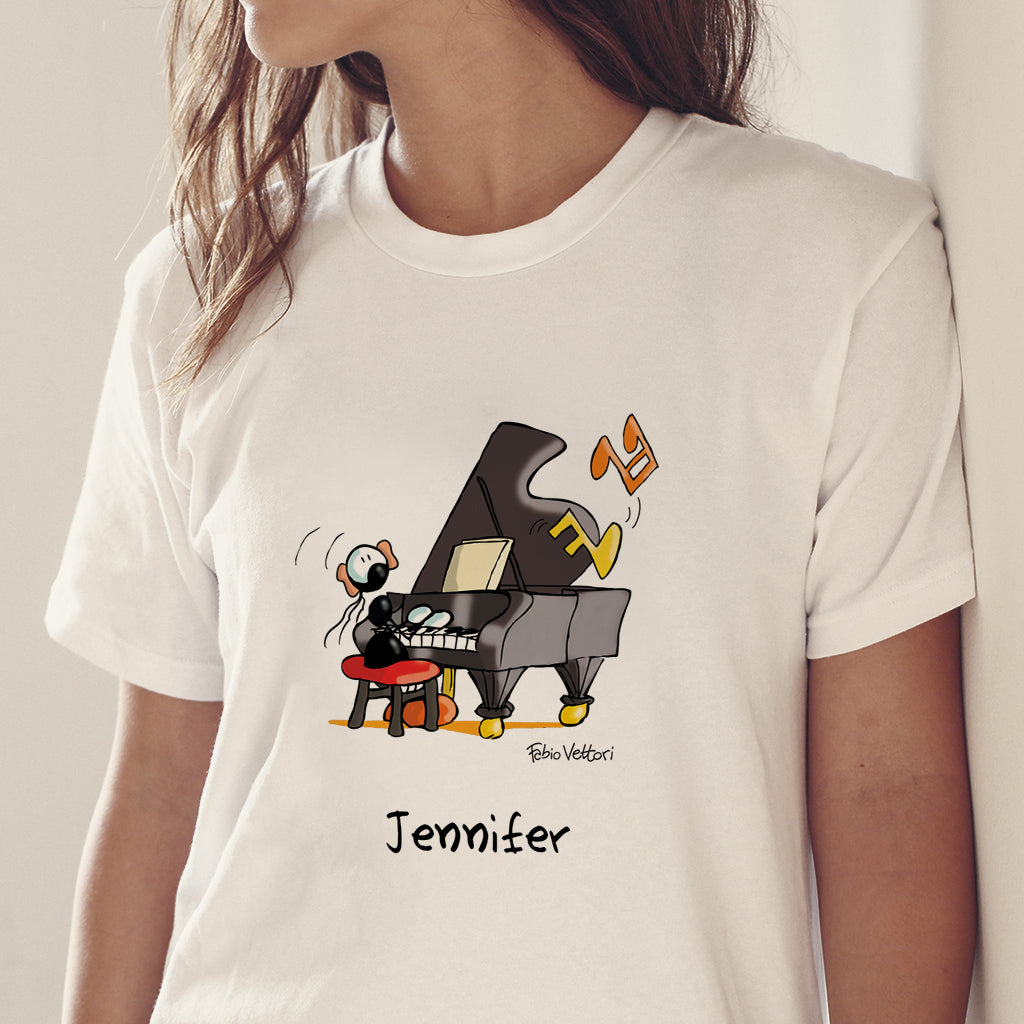 T-Shirt Personalizzata "Pianoforte (Femmina)"