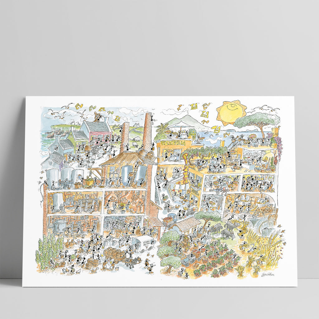 Poster "Pizzeria e pub" 50x70cm