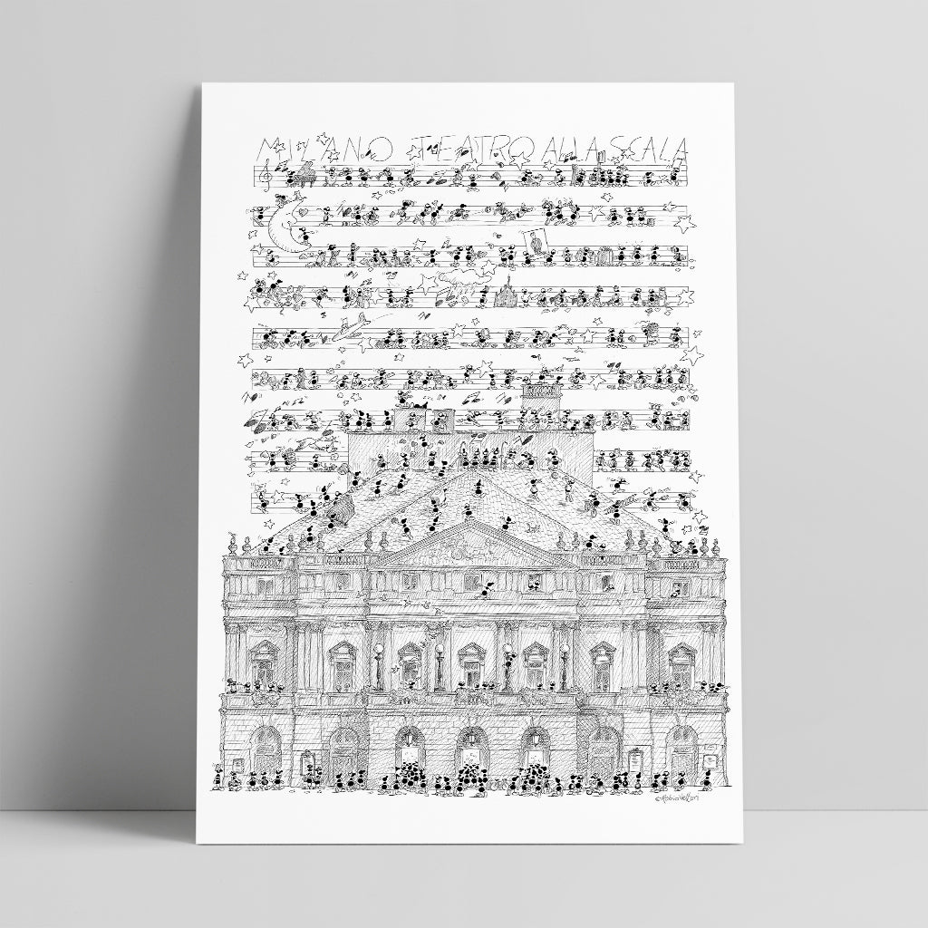 Poster "Scala di Milano" 50x70cm