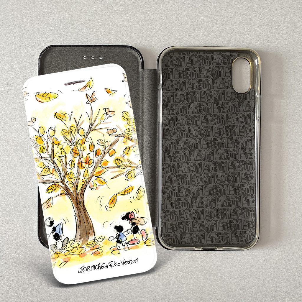 Cover artistica per Smartphone soggetto "Autunno" modello con apertura "a Libro"