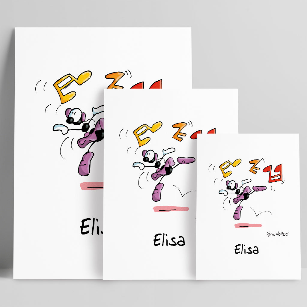 Personalized "Ballerina" poster print