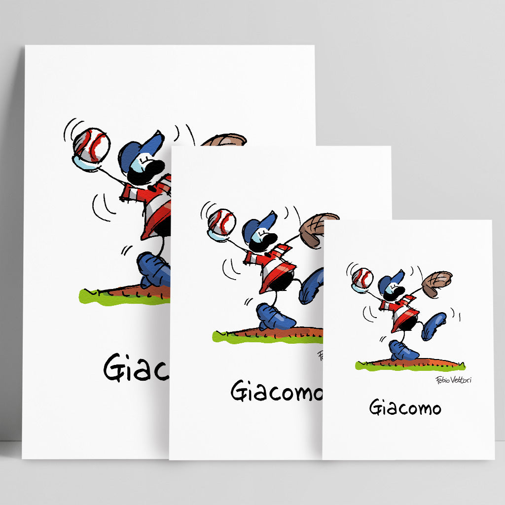 Personalized "Baseball" poster print
