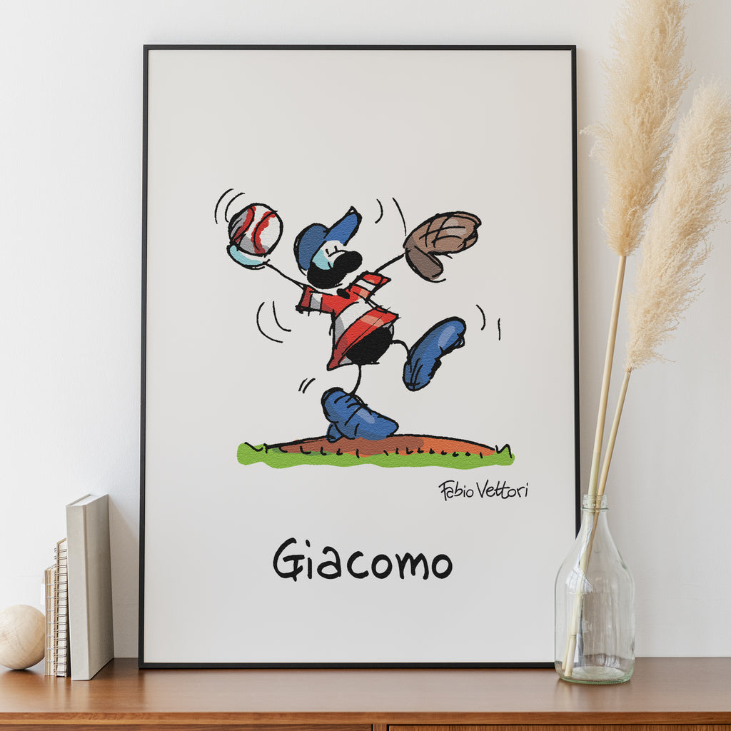 Stampa su poster personalizzata soggetto "Baseball"