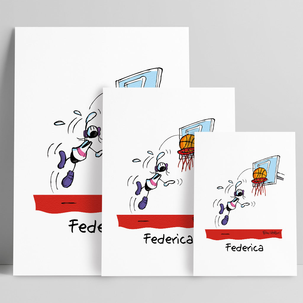 Personalized "Basketball" poster print