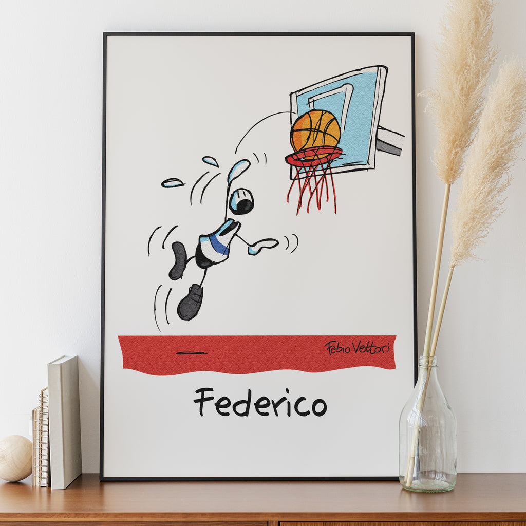 Stampa su poster personalizzata soggetto "Basket"