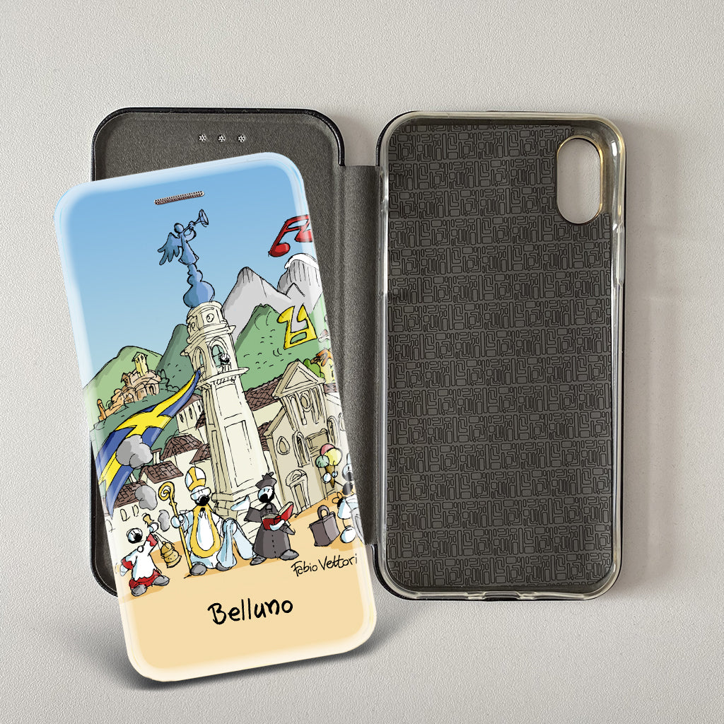 Cover artistica per Smartphone soggetto "Belluno" modello con apertura "a Libro"
