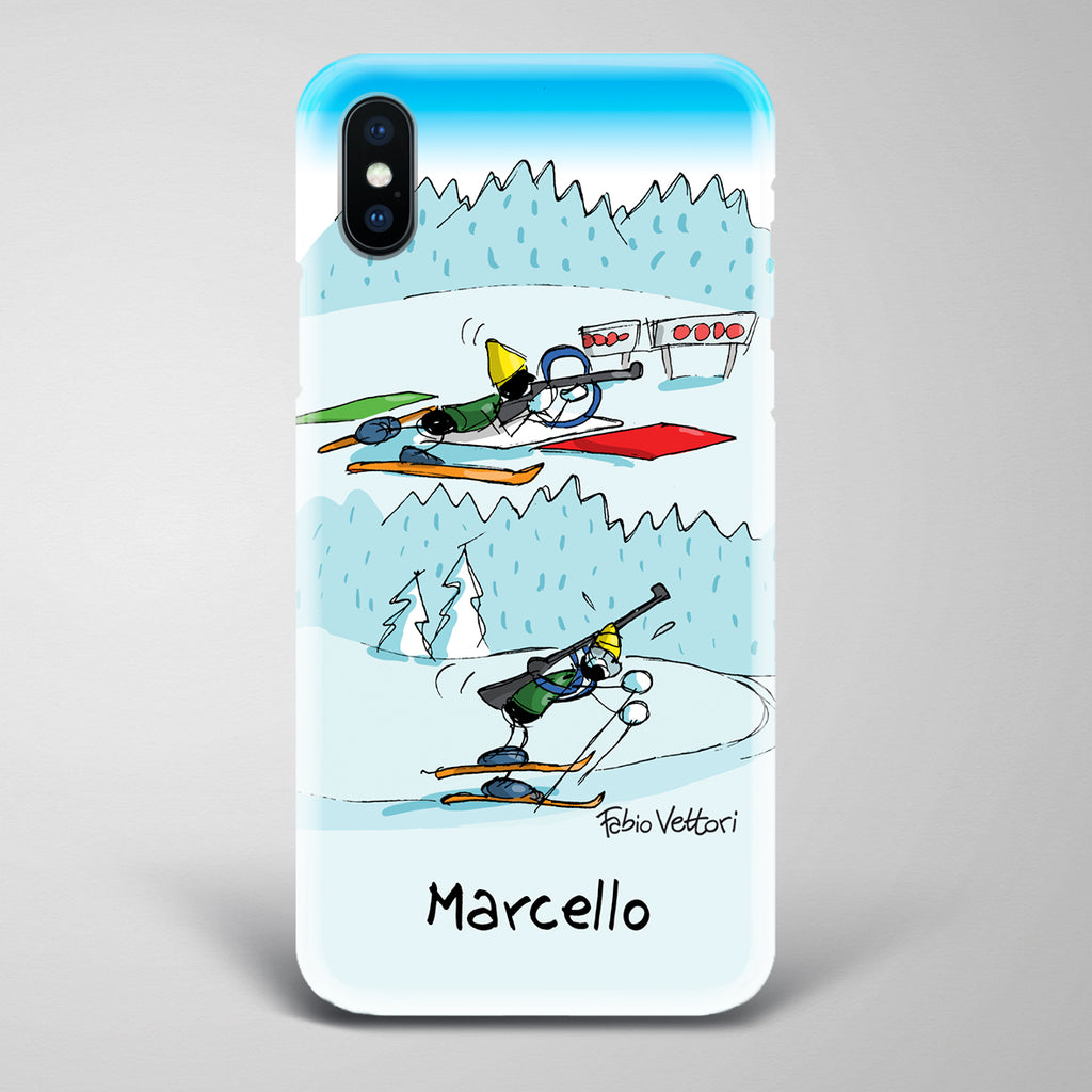 Cover artistica per Smartphone Personalizzata Biathlon