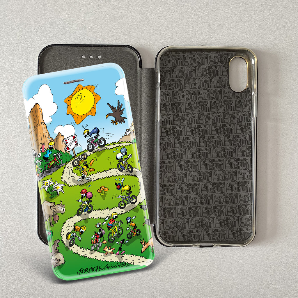 Cover artistica per Smartphone soggetto "Mountain Bike" modello con apertura "a Libro"