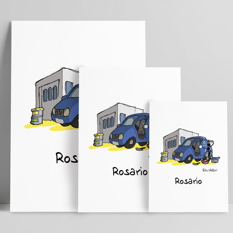 Stampa su poster personalizzata soggetto "Carrozziere"