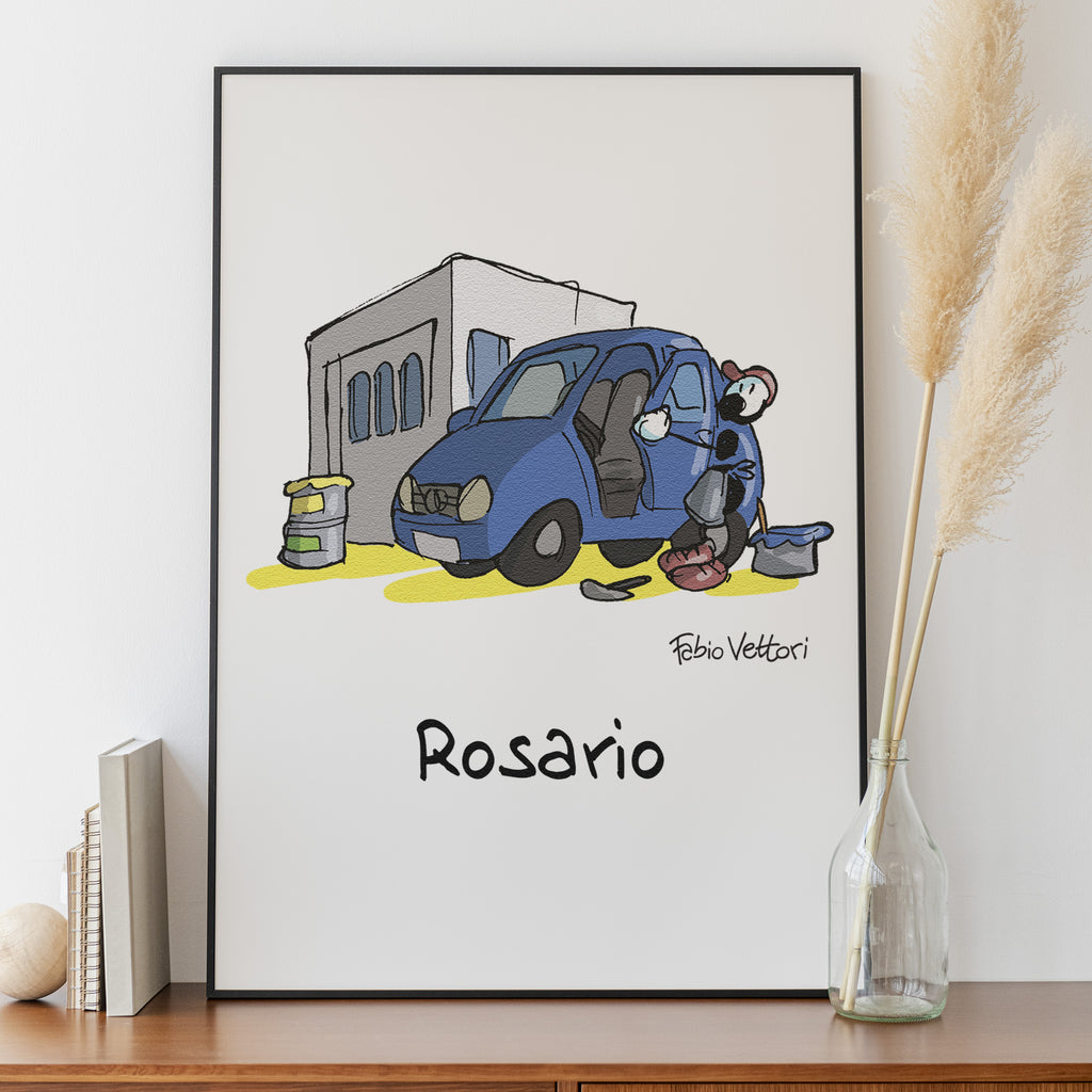 Stampa su poster personalizzata soggetto "Carrozziere"