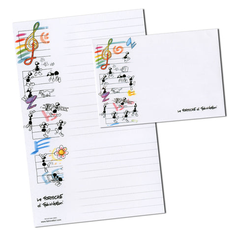 Carta da lettera "Rigo musicale" (FV3503-17)