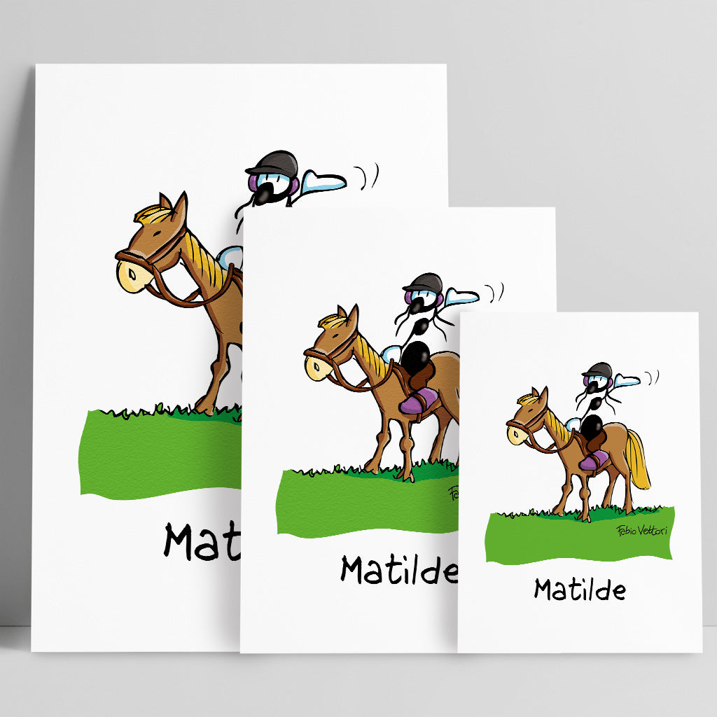 Personalized "Horse" poster print