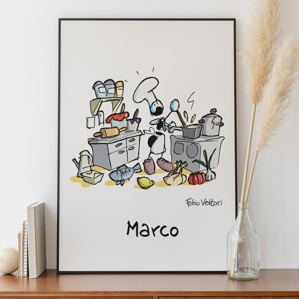 Stampa su poster personalizzata soggetto "Chef"