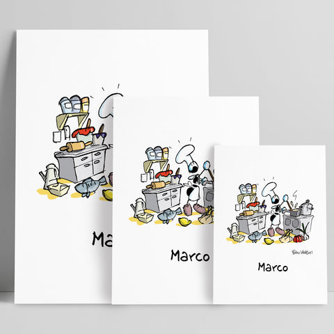 Stampa su poster personalizzata soggetto "Chef"