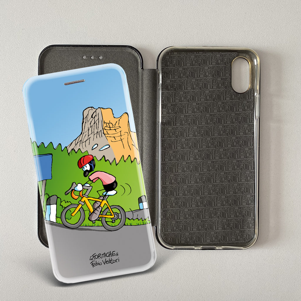 Cover artistica per Smartphone soggetto "Ciclismo" modello con apertura "a Libro"