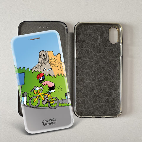 Cover artistica per Smartphone soggetto "Ciclismo" modello con apertura "a Libro"
