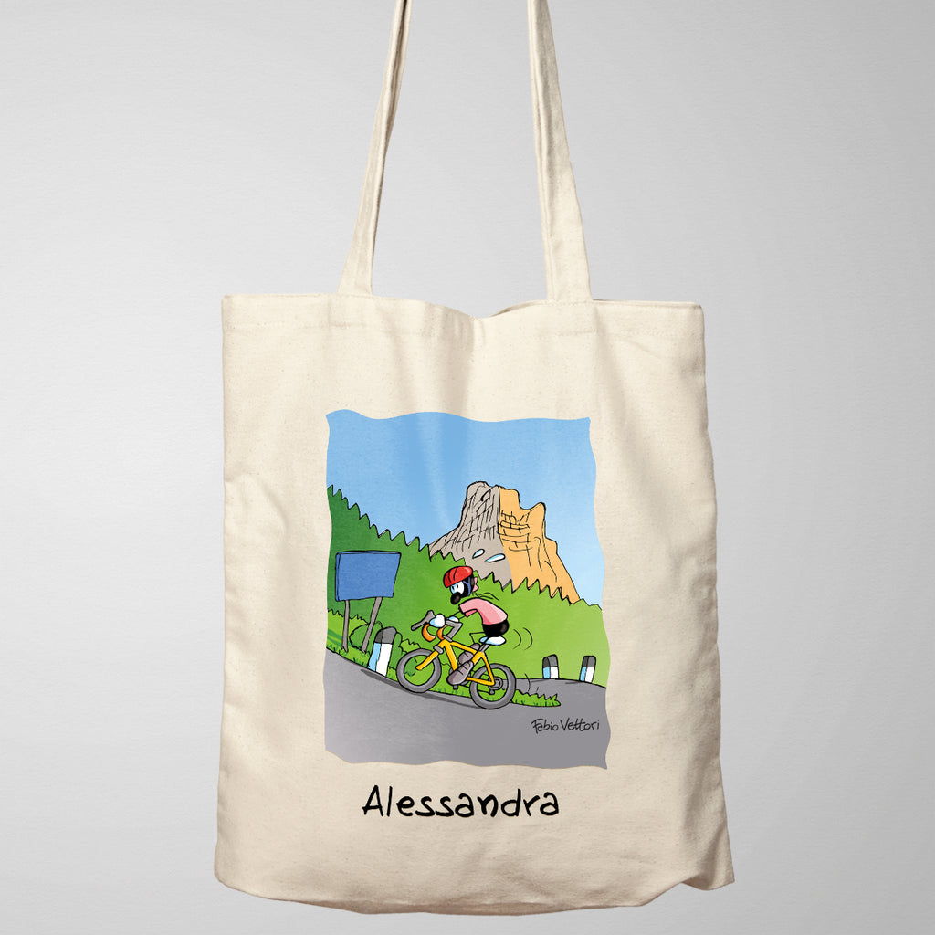 Shopper Personalizzata "Ciclista (femmina)"
