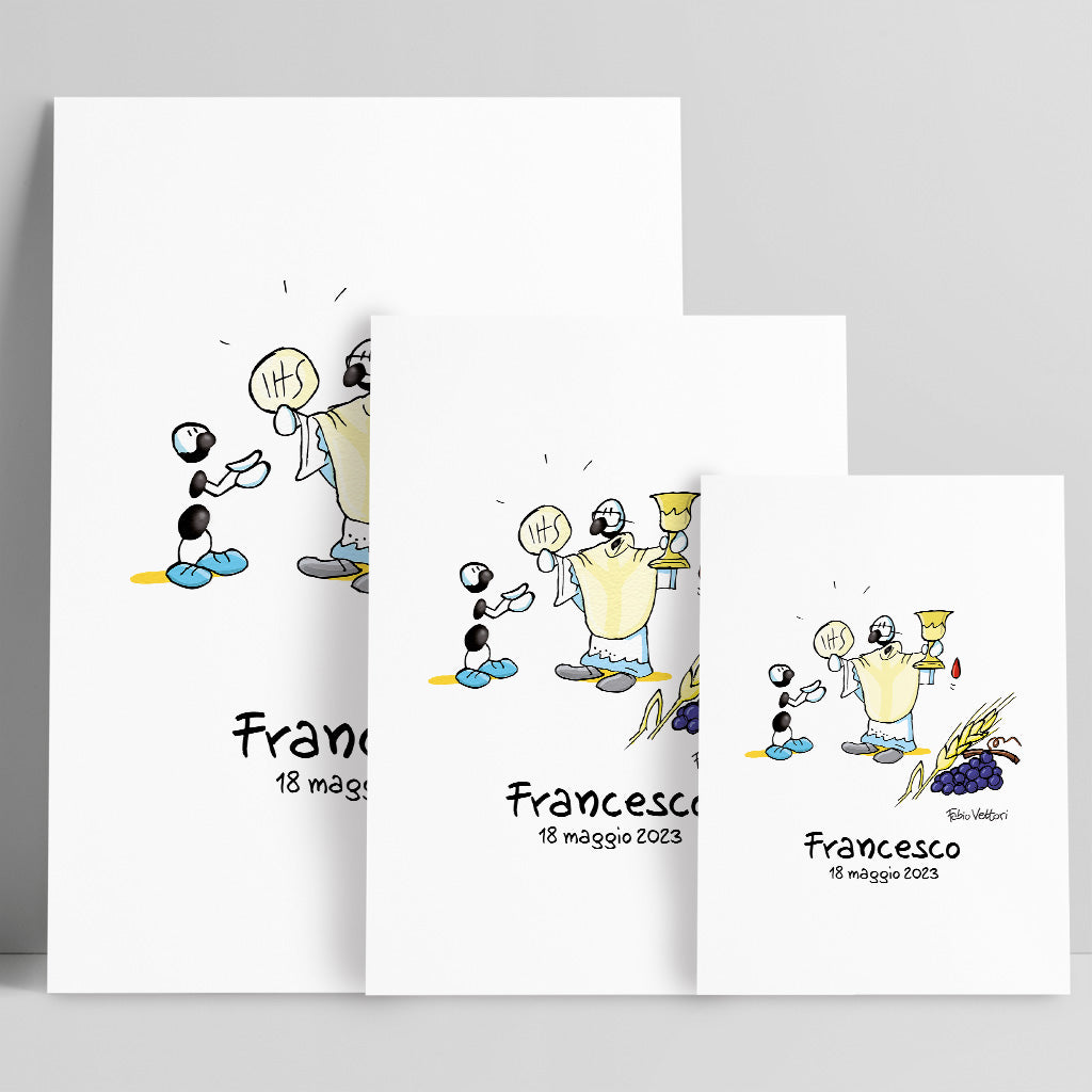 Personalized poster print with "Communion" theme