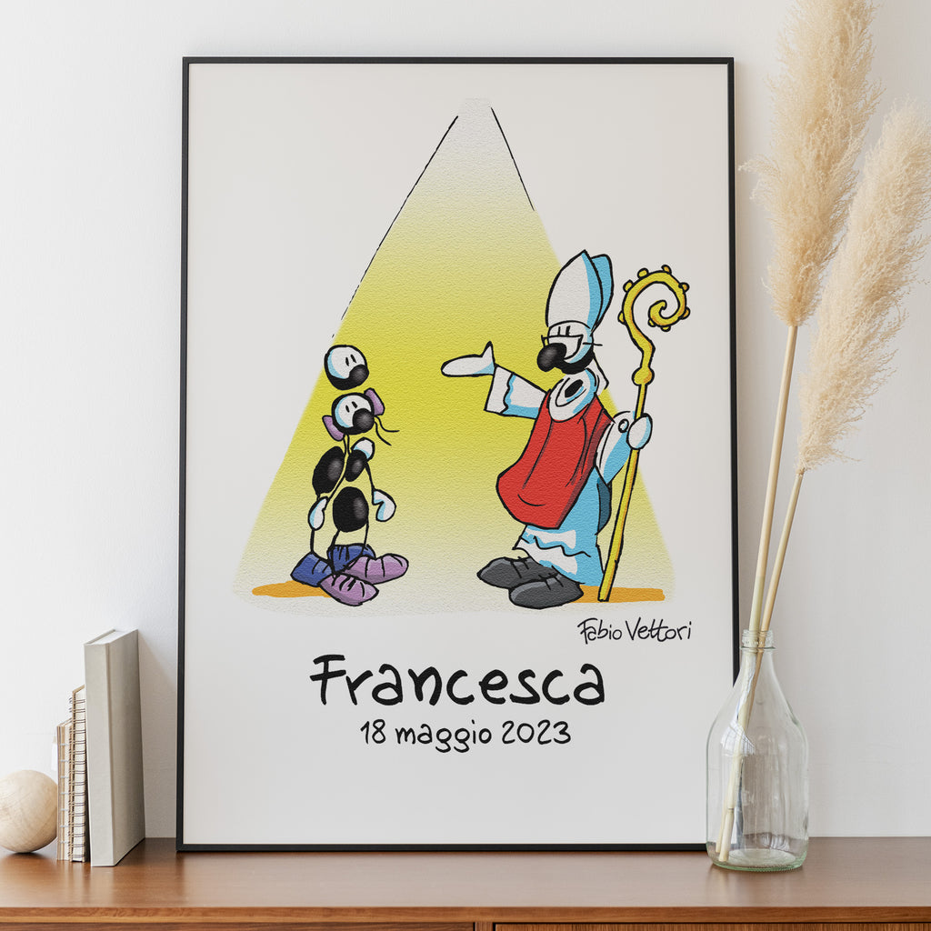 Stampa su poster personalizzata soggetto "Cresima"